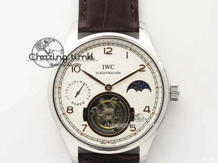 MIROTIME 0421 SportInspired Portuguese Real PR Real Annual Calendar IW503501 YLF 1:1 Best Edition White Dial On Leather Strap A 7241